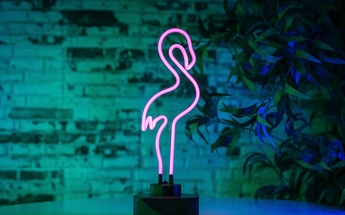 Lámpara Neon Sculpture Flamingo Flamenco