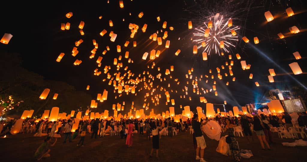 respetuosos con el medio ambiente Año Nuevo color blanco Farolillos voladores de cielo chino sin alambre boda 100 % biodegradables Festival para celebraciones de memoria